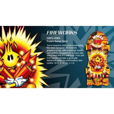 WORLD INDUSTRIES FIREWORKS Snow Sled 49 inch
