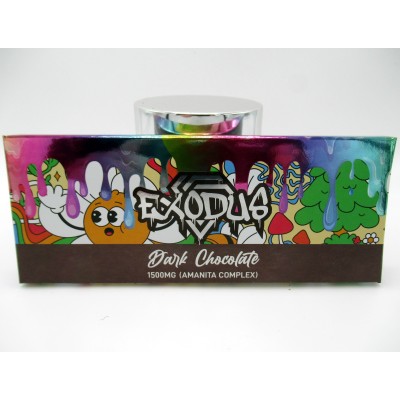 Exodus Legal Cannabis Hemp Chocolate - Dark Chocolate Flavor - 1500MG - THC+CBD - (12 servings)