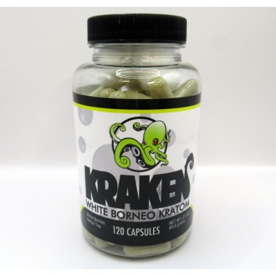 Kraken Kratom - White Borneo - Capsules(120ct)