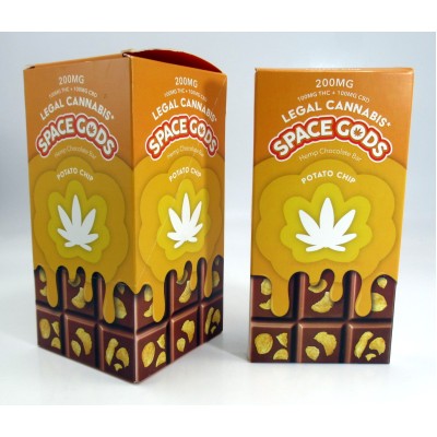 Space Gods - Legal Cannabis - Hemp Chocolate - Potato Chip Flavor - THC+CBD - (15 servings)