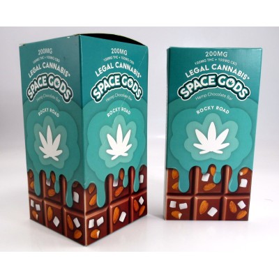 Space Gods - Legal Cannabis - Hemp Chocolate - Rocky Road Flavor - THC+CBD - (15 servings)