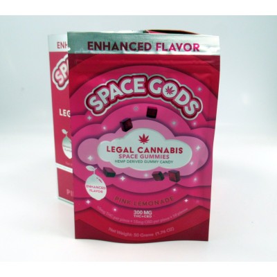Space Gods - Legal Cannabis - Space Gummies - Pink Lemonade Flavor - THC+CBD-10pc