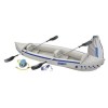 Sea Eagle 370 12ft 6in Inflatable Kayak Deluxe Package Includes Paddles Seats and Air Pump Capacity 3 Persons