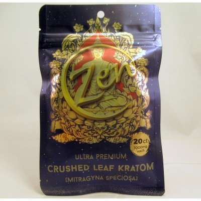 Zen Ultra Premium Crushed Leaf Kratom Capsules (1000mg)(20pk)