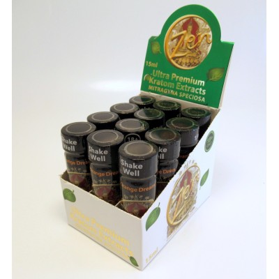 Zen Ultra Premium Liquid Kratom Extract Tall Shot (Orange Dream)(15ml)(Case)(12)