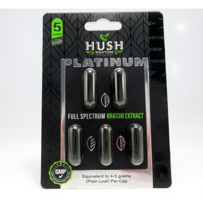 Hush Platinum Full Spectrum Extract Liquid Gel Caps - GMP Quality Product (5pk)(1ea)
