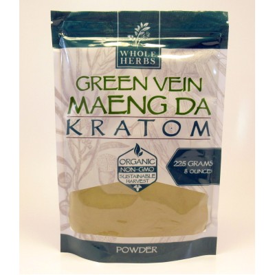 Whole Herbs - Green Vein Maeng Da Powder - Natural | Non-GMO | Organic (225gm)(8oz)